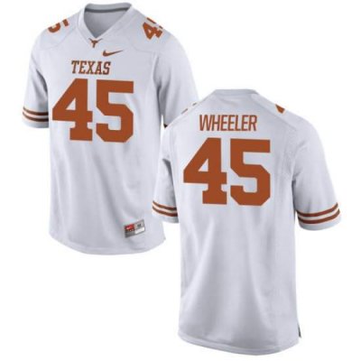 Texas Longhorns Women's #45 Anthony Wheeler Game White College Football Jersey DVH31P4N