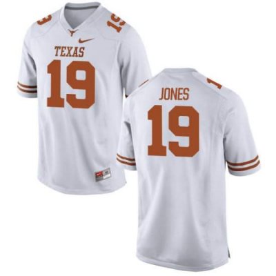 Texas Longhorns Youth #19 Brandon Jones Replica White College Football Jersey ACZ84P3J