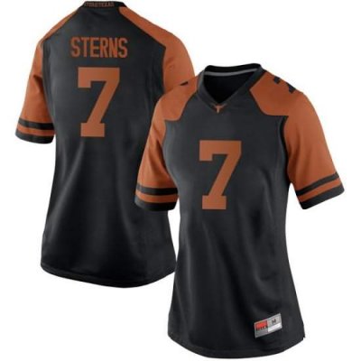 Texas Longhorns Women's #7 Caden Sterns Replica Black College Football Jersey JYN62P7U