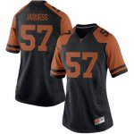 Texas Longhorns Women's #57 Cort Jaquess Game Black College Football Jersey CJZ62P6V