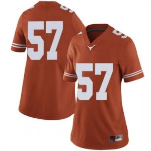 Texas Longhorns Women's #57 Cort Jaquess Limited Orange College Football Jersey WPK62P8O