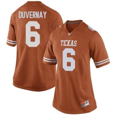 Texas Longhorns Women's #6 Devin Duvernay Replica Orange College Football Jersey FTW23P5X