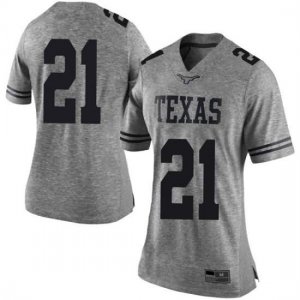 Texas Longhorns Women's #21 Dylan Osetkowski Limited Gray College Football Jersey LRX85P4Q