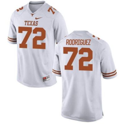 Texas Longhorns Men's #72 Elijah Rodriguez Game White College Football Jersey HTZ06P3I