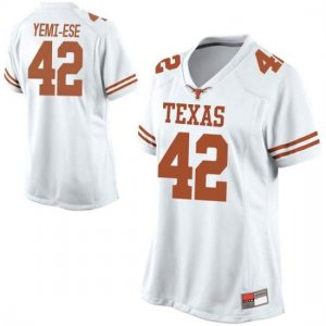 Texas Longhorns Women's #42 Femi Yemi-Ese Game White College Football Jersey YYW45P4K