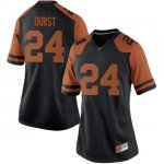 Texas Longhorns Women's #24 Jarmarquis Durst Replica Black College Football Jersey KXJ70P3T