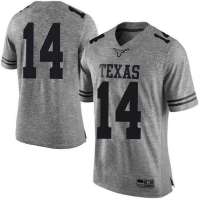 Texas Longhorns Men's #14 Joshua Moore Limited Gray College Football Jersey WQP01P5M