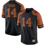 Texas Longhorns Men's #14 Joshua Moore Replica Black College Football Jersey AEV53P7C