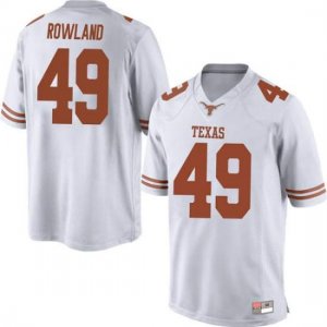 Texas Longhorns Men's #49 Joshua Rowland Game White College Football Jersey BFJ71P7P