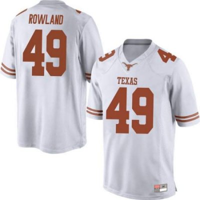 Texas Longhorns Men's #49 Joshua Rowland Game White College Football Jersey BFJ71P7P