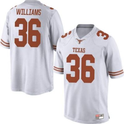 Texas Longhorns Men's #36 Kamari Williams Game White College Football Jersey PUE86P8U