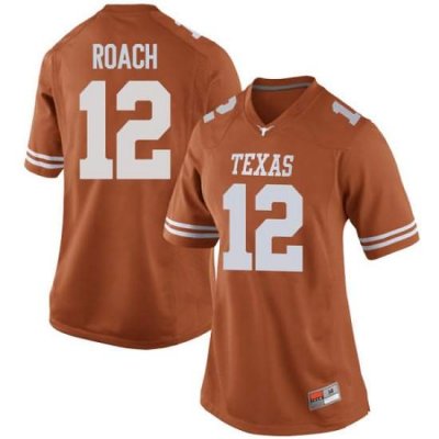 Texas Longhorns Women's #12 Kerwin Roach II Game Orange College Football Jersey KQC26P3R