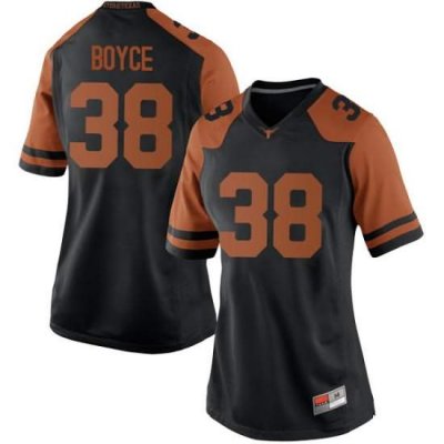 Texas Longhorns Women's #38 Kobe Boyce Game Black College Football Jersey LVY25P7I