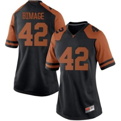 Texas Longhorns Women's #42 Marqez Bimage Game Black College Football Jersey SVH37P6J