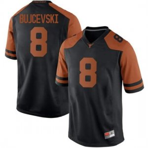 Texas Longhorns Men's #8 Ryan Bujcevski Replica Black College Football Jersey EFX30P2D