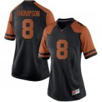 Texas Longhorns Women's #8 Casey Thompson Game Black College Football Jersey OAJ63P8I