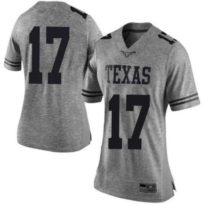 Texas Longhorns Women's #17 D'Shawn Jamison Limited Gray College Football Jersey JMV50P2Z