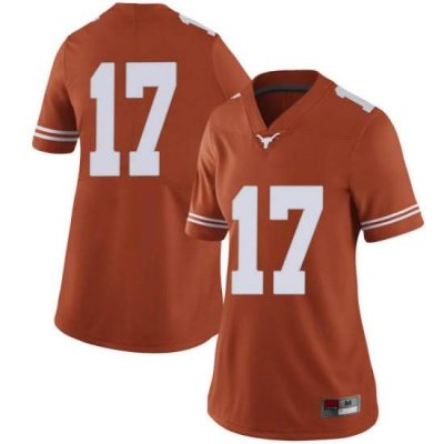 Texas Longhorns Women's #17 D'Shawn Jamison Limited Orange College Football Jersey FKO58P0F