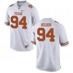 Texas Longhorns Women's #94 Gerald Wilbon Replica White College Football Jersey ZBX86P3X