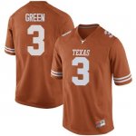 Texas Longhorns Men's #3 Jalen Green Game Orange College Football Jersey GNN12P2V