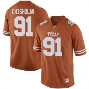 Texas Longhorns Men's #91 Jamari Chisholm Game Orange College Football Jersey OJX44P2I