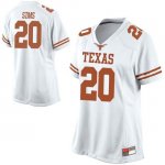 Texas Longhorns Women's #20 Jericho Sims Replica White College Football Jersey CRV01P8F