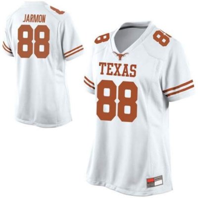 Texas Longhorns Women's #88 Kai Jarmon Game White College Football Jersey PYK21P7Q