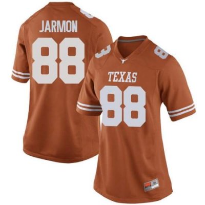 Texas Longhorns Women's #88 Kai Jarmon Game Orange College Football Jersey XRI03P2Z