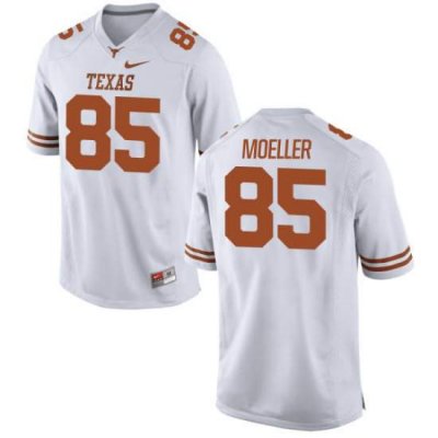 Texas Longhorns Women's #85 Philipp Moeller Limited White College Football Jersey JYQ78P6L