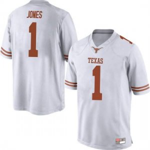 Texas Longhorns Men's #1 Andrew Jones Game White College Football Jersey HWW22P5K