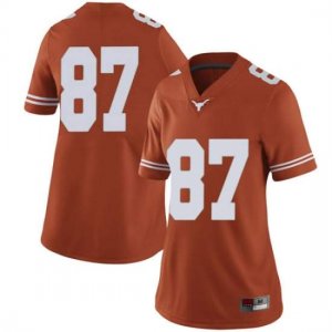 Texas Longhorns Women's #87 Austin Hibbetts Limited Orange College Football Jersey AOR61P4Y