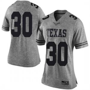 Texas Longhorns Women's #30 Brock Cunningham Limited Gray College Football Jersey MEX40P1E