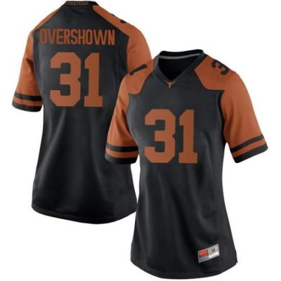 Texas Longhorns Women's #31 DeMarvion Overshown Game Black College Football Jersey KVW75P6V