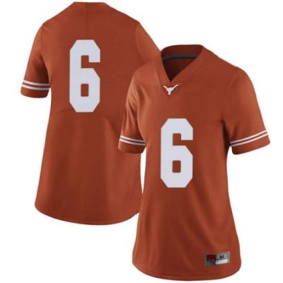 Texas Longhorns Women's #6 Devin Duvernay Limited Orange College Football Jersey IIX67P2A