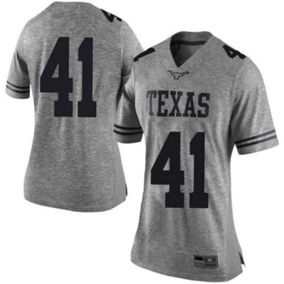 Texas Longhorns Women's #41 Hank Coutoumanos Limited Gray College Football Jersey ZBM50P5H