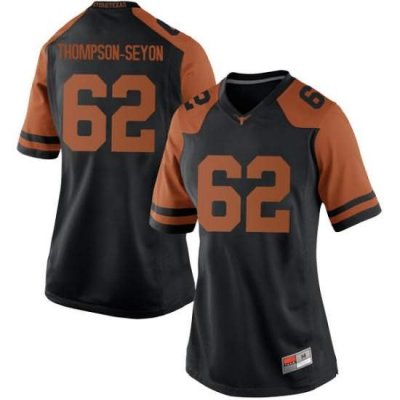 Texas Longhorns Women's #62 Jeremy Thompson-Seyon Game Black College Football Jersey HBH27P3X