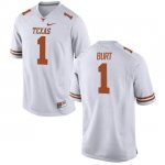 Texas Longhorns Youth #1 John Burt Replica White College Football Jersey QYI81P2Y