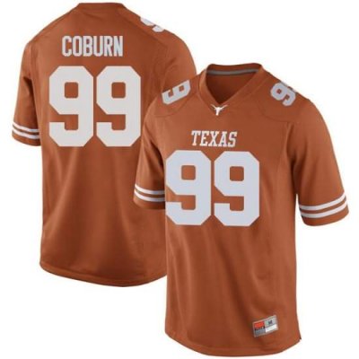 Texas Longhorns Men's #99 Keondre Coburn Game Orange College Football Jersey QVS66P2O