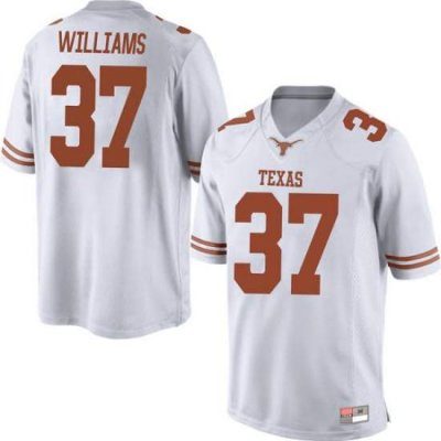 Texas Longhorns Men's #37 Michael Williams Replica White College Football Jersey GJL70P6X