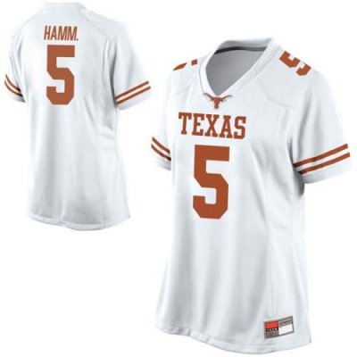 Texas Longhorns Women's #5 Royce Hamm Jr. Game White College Football Jersey ADA56P7D