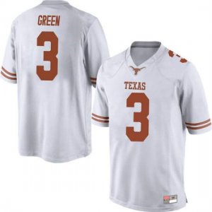 Texas Longhorns Men's #3 Jalen Green Game White College Football Jersey NLO78P6W