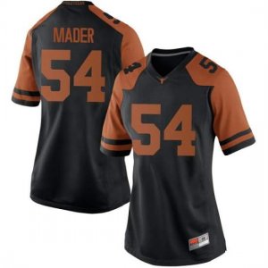 Texas Longhorns Women's #54 Justin Mader Game Black College Football Jersey JIT55P2I