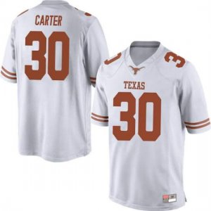 Texas Longhorns Men's #30 Toneil Carter Game White College Football Jersey ZEI28P8N