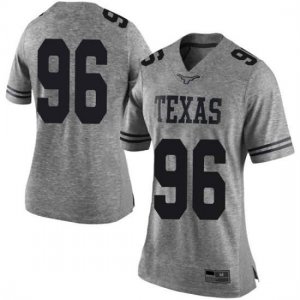 Texas Longhorns Women's #96 Tristan Bennett Limited Gray College Football Jersey CTL63P1V