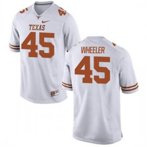 Texas Longhorns Women's #45 Anthony Wheeler Replica White College Football Jersey NKU01P8A