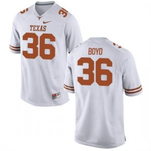 Texas Longhorns Women's #36 Demarco Boyd Replica White College Football Jersey LBB20P8I