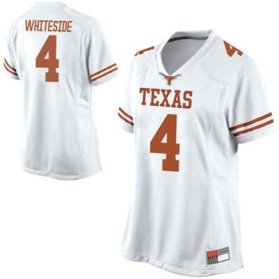 Texas Longhorns Women's #4 Drayton Whiteside Game White College Football Jersey NHZ80P7H