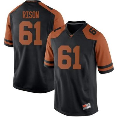 Texas Longhorns Men's #61 Ishan Rison Game Black College Football Jersey UXS37P3G