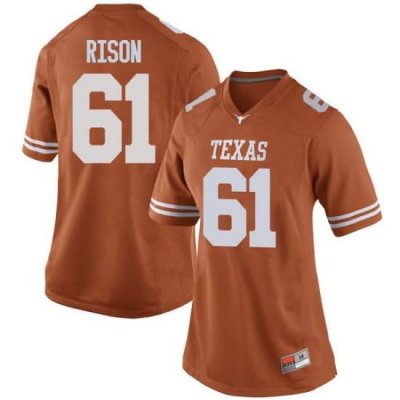 Texas Longhorns Women's #61 Ishan Rison Game Orange College Football Jersey VEV23P6P