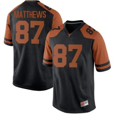 Texas Longhorns Men's #87 Joshua Matthews Replica Black College Football Jersey VRK11P0H